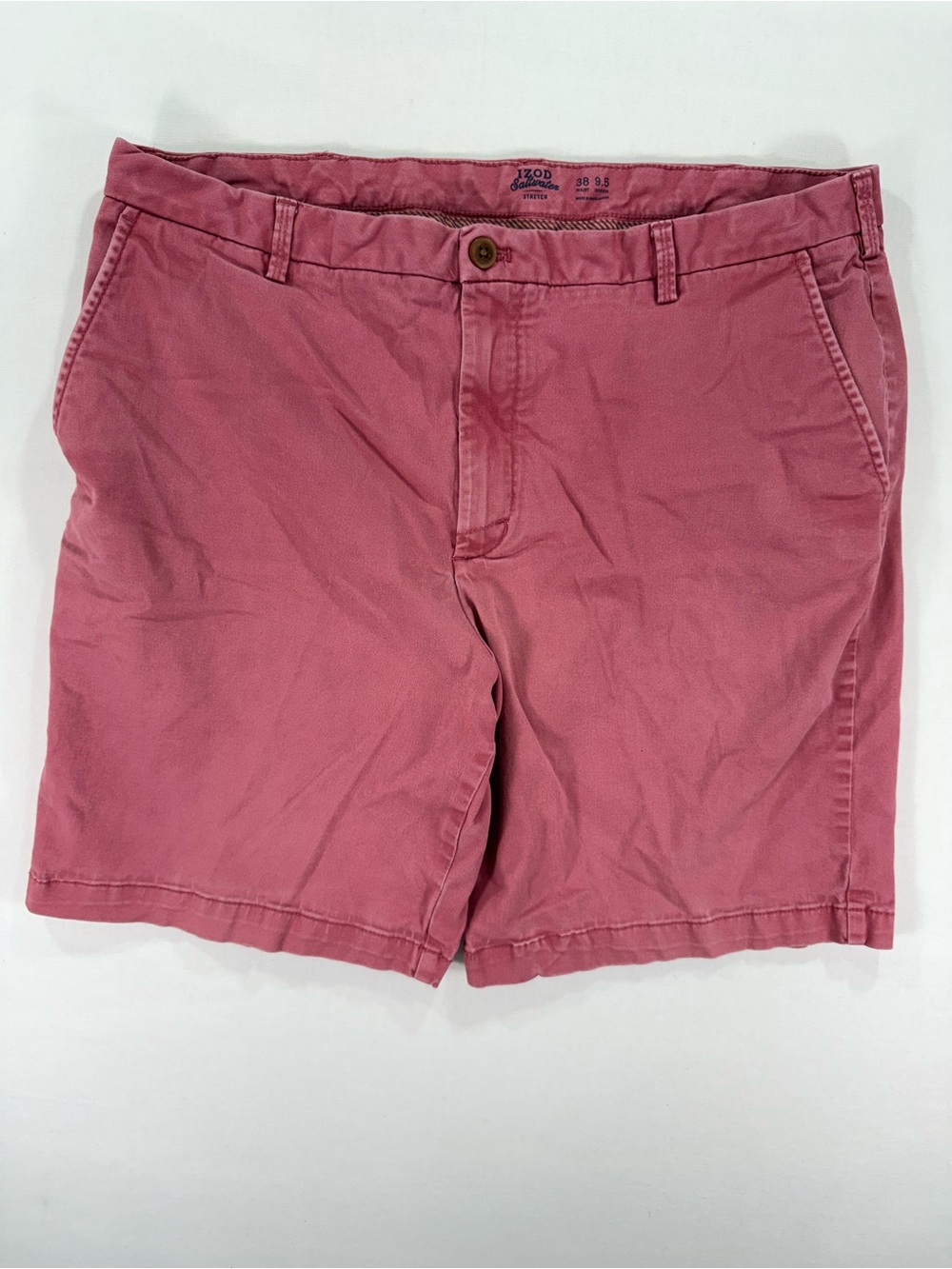 IZOD Sallwater Stretch Bermuda Shorts in Pink Waist 38